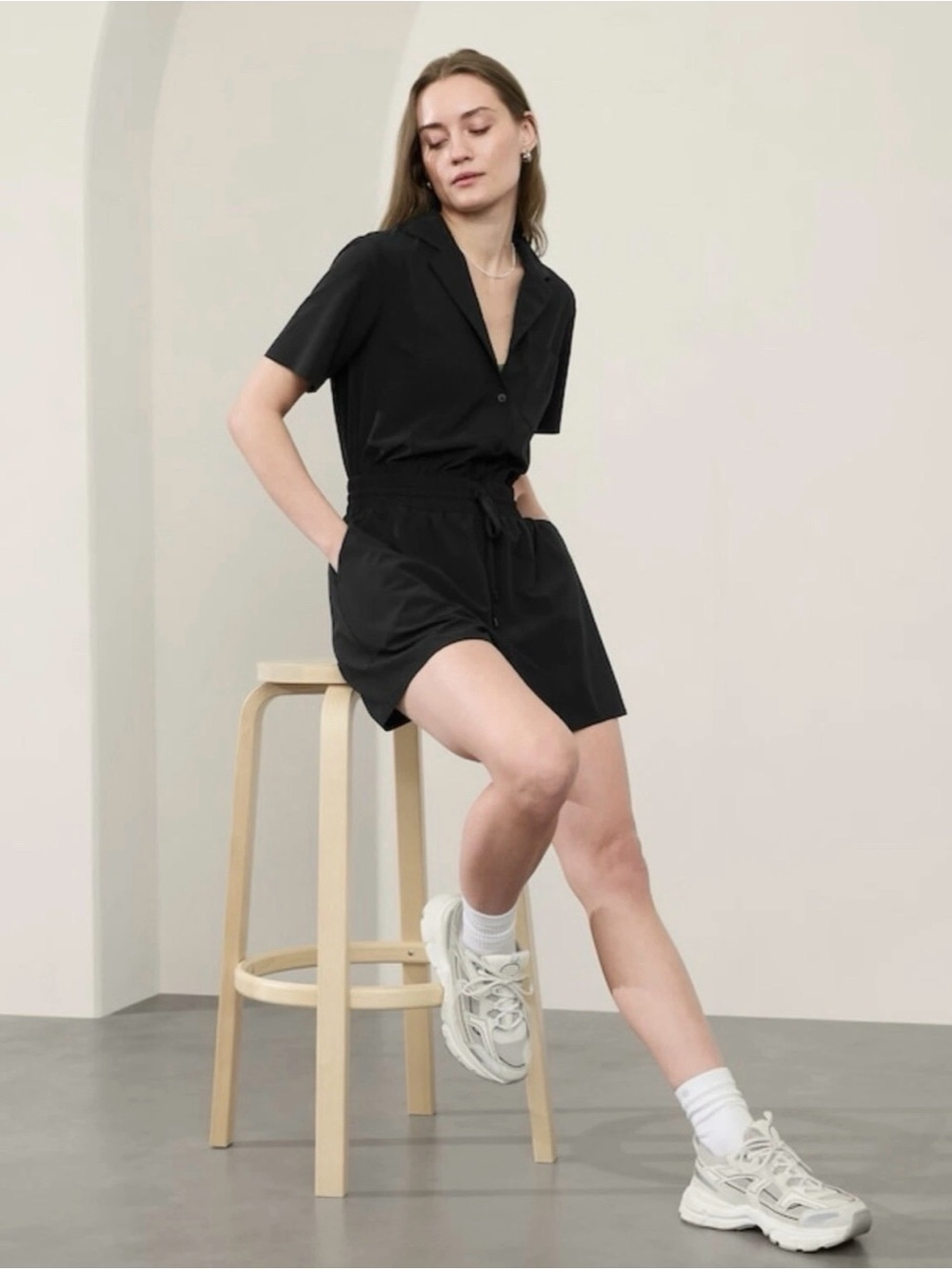 Athleta Black Avenue Romper